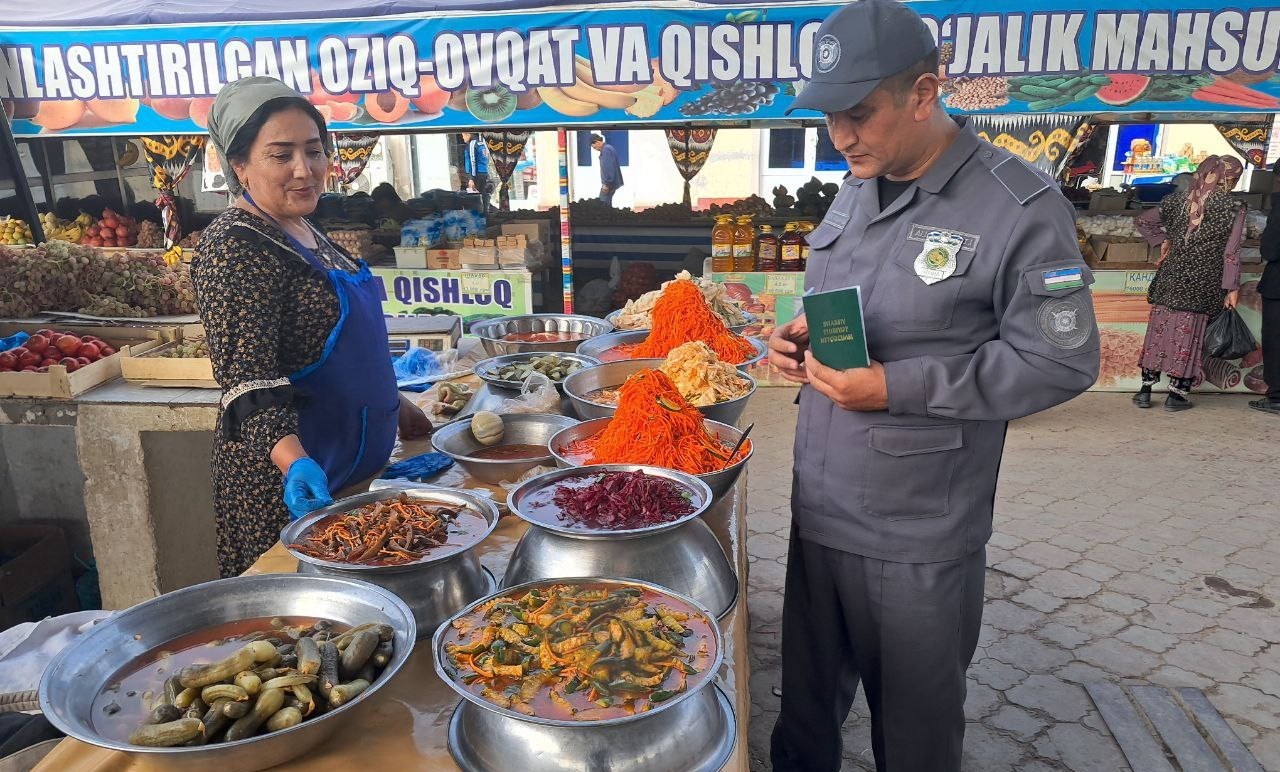 Surxondaryoda oziq-ovqat xavfsizligini ta’minlash maqsadiga qaratilgan targ‘ibot reyd tadb…