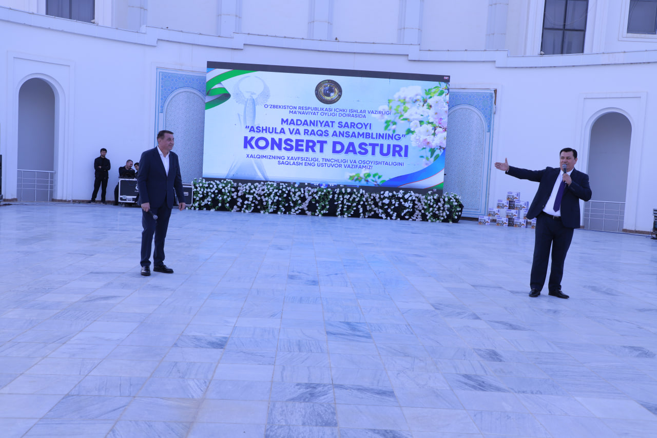 O‘zbekiston Respublikasi IIV Madaniyat saroyi qo‘shiq va raqs ansamblining Surxondaryoda k…