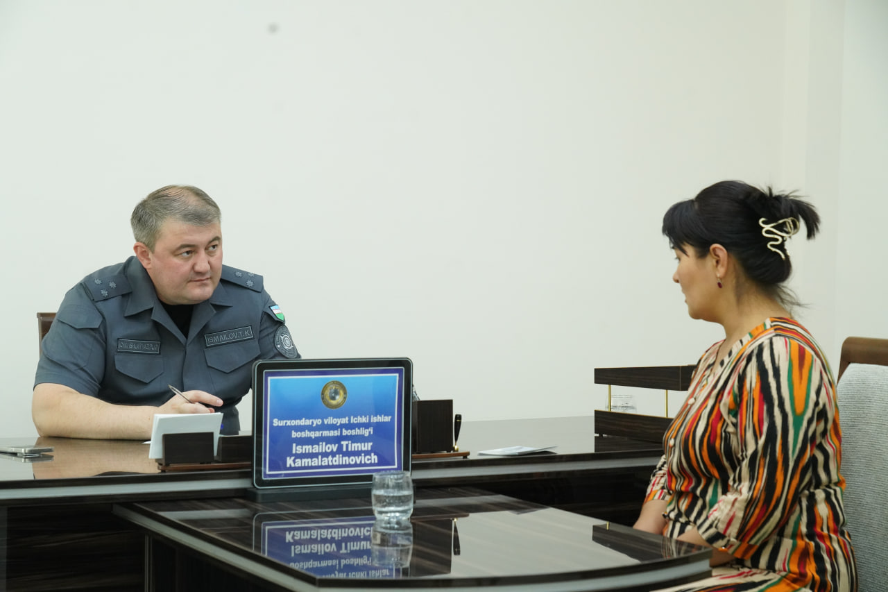 Surxondaryo viloyati ichki ishlar boshqarmasi boshlig‘i tomonidan navbatdagi “Ommaviy sayy…