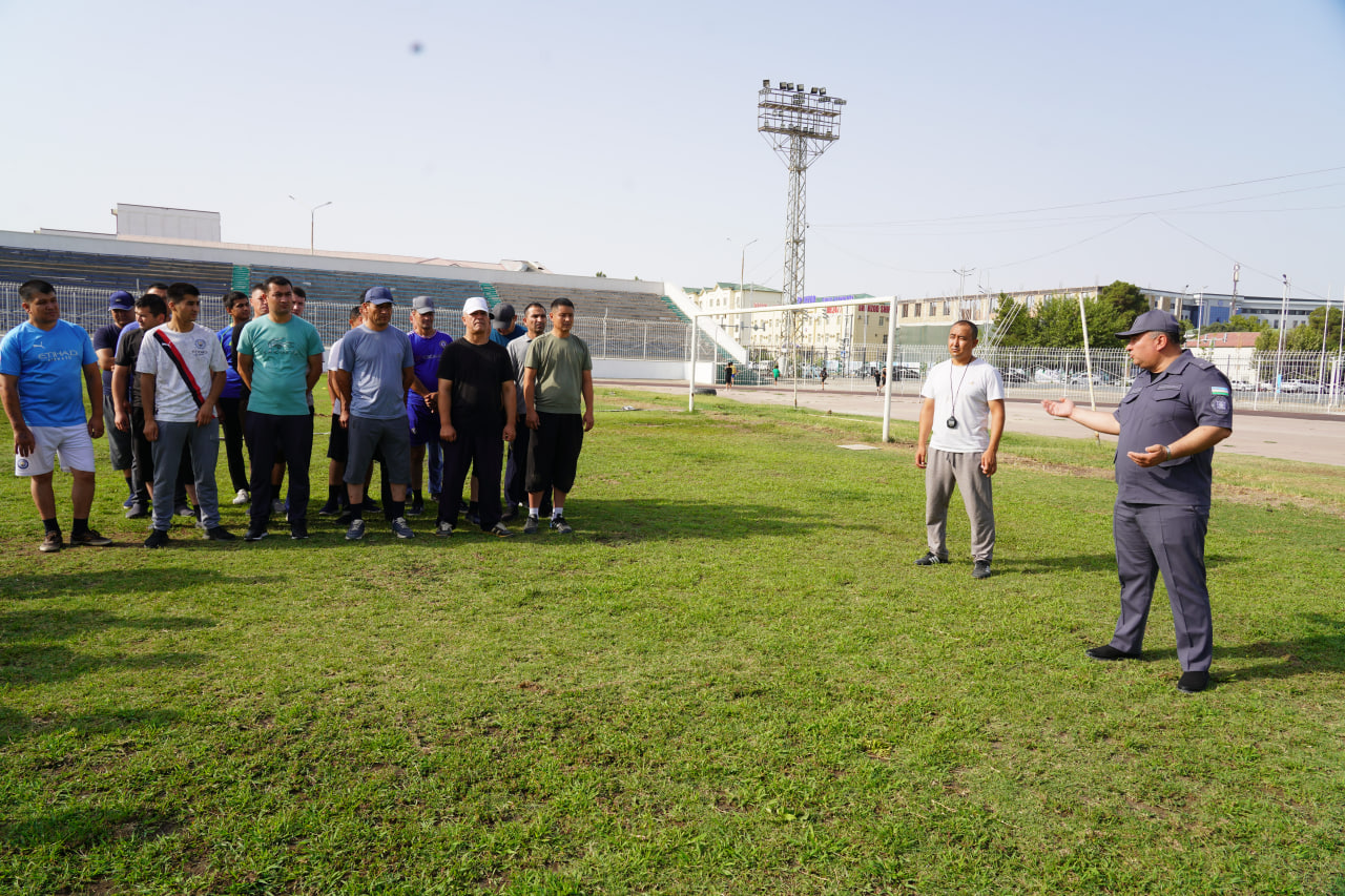 Surxondaryo viloyati IIB shaxsiy tarkibi bilan navbatdagi sport mashg‘ulotlari bo‘lib o‘td…