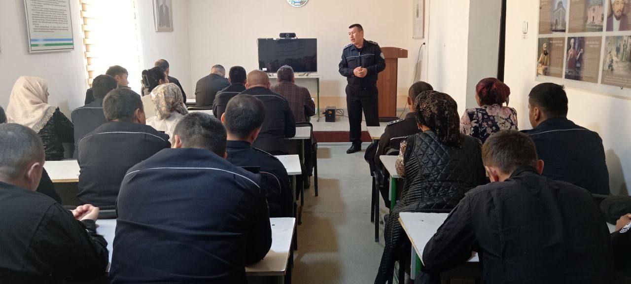 Қумқўрғон туманида Қўриқлаш бўлими ходимлари ва уларнинг ота-оналари иштирокида учрашув ўт…