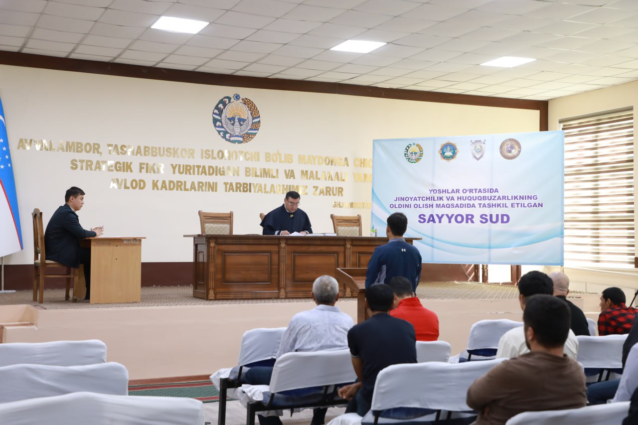 Жиноят ишлари бўйича Узун туман суди судьялари томонидан сайёр суд мажлиси ўтказилди