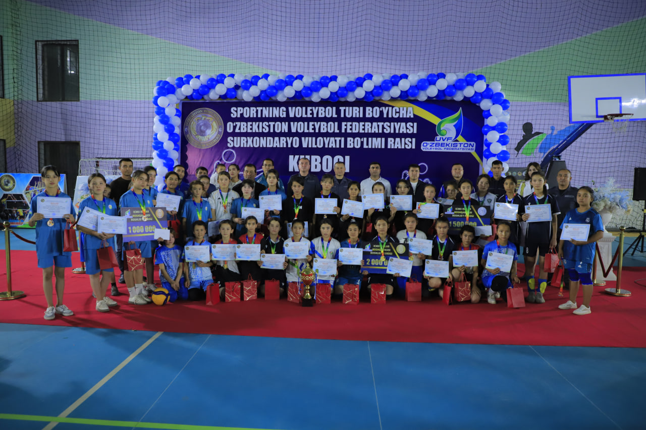 Surxondaryoda sportning voleybol turi bo‘yicha o‘quvchi qizlar o‘rtasida “viloyat ichki is…