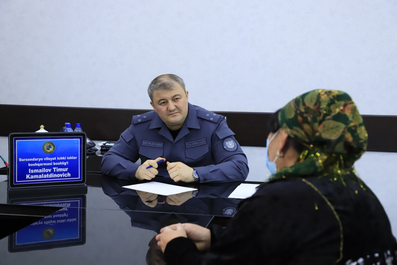 Сурхондарёда вилоят Ички ишлар бошқармаси ҳамда барча шаҳар-туман ички ишлар органлари раҳ…