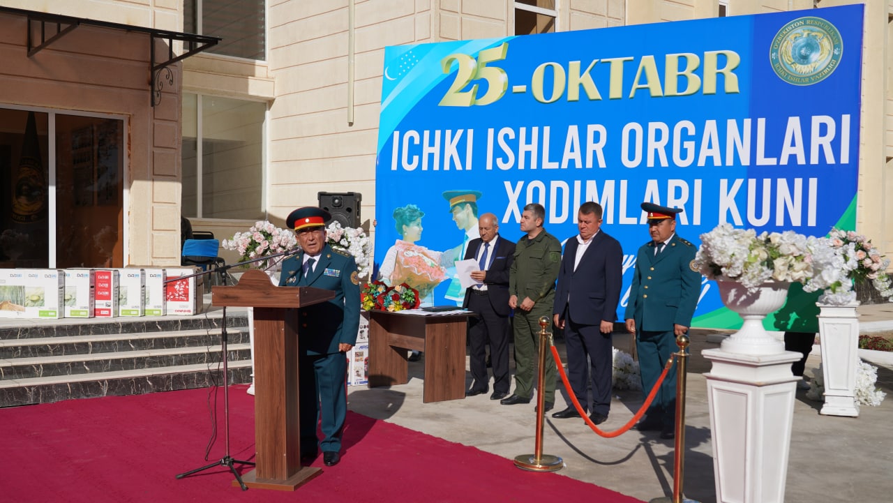 “25- oktabr- Ichki ishlar organlari xodimlari kuni” bayrami oldidan Qumqo‘rg‘on tumani IIB…