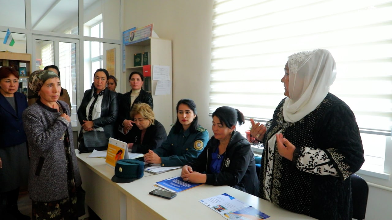 Angor tumanida “Zo‘ravonlikka qarshi 16 kun” shiori ostida tadbir o‘tkazildi